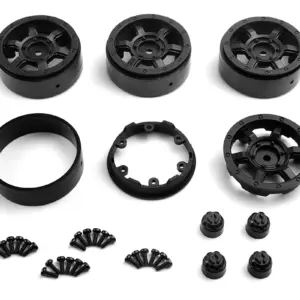 HPI Racing CC-6 Beadlock Wheel 1.3in (Black/4pcs)