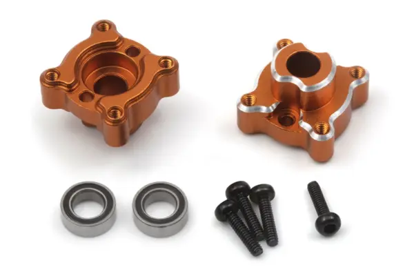 HPI Racing Aluminum Rear Hub Set (Orange/2pcs)
