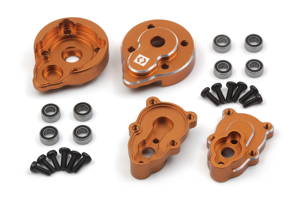 HPI Racing Aluminum Portal Rear Hub Set (Orange/2pcs)