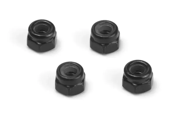 HPI Racing Lock Nut M2.5 (Black/4pcs)