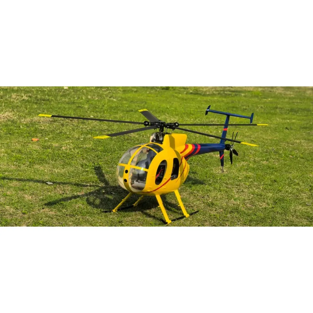 FLISHRC MD500D (yellow-blue painting) RTF FL500 V2 500 Class/Size Scale RC Helicopter – view 6