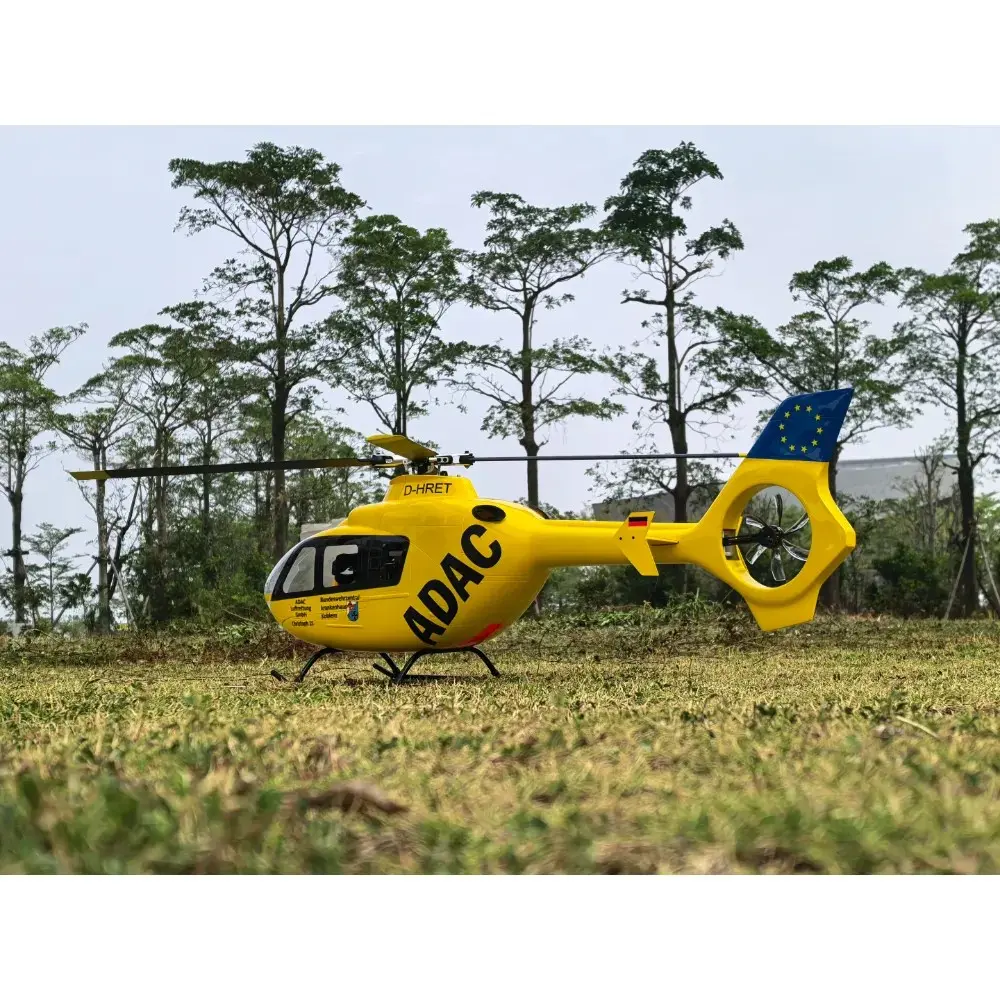 FLISHRC EC135 (Yellow painting) RTF FL500 V2 500 Class/Size Scale RC Helicopter – view 4