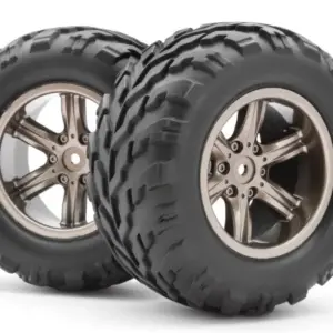 BLACKZON Assembled Wheel/Tire (Dark Grey)