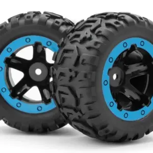BLACKZON Slyder MT Wheels/Tires Assembled (Black/Blue)