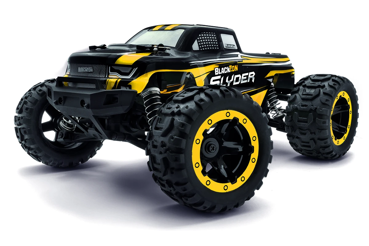 BLACKZON Slyder MT 1/16 4WD Electric Monster Truck - Yellow – view 3