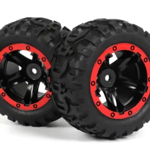 BLACKZON Slyder MT Wheels/Tires Assembled (Black/Red)