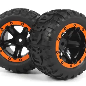 BLACKZON Slyder MT Wheels/Tires Assembled (Black/Orange)