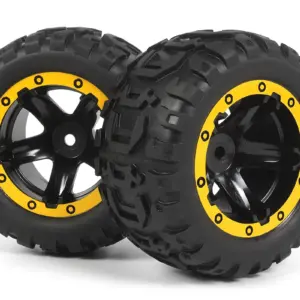 BLACKZON Slyder MT Wheels/Tires Assembled (Black/Yellow)