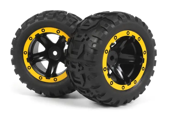 BLACKZON Slyder MT Wheels/Tires Assembled (Black/Yellow)