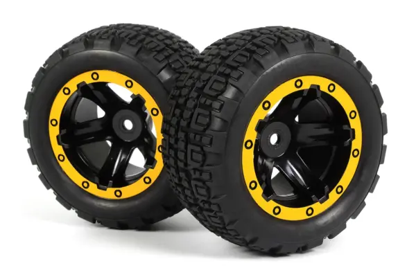 BLACKZON Slyder ST Wheels/Tires Assembled (Black/Yellow)