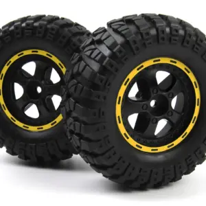 BLACKZON Smyter Desert Wheels/Tires Assembled (Yellow/2pcs)