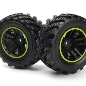 BLACKZON Spryte Wheels/Tires Assembled (Black/Green)