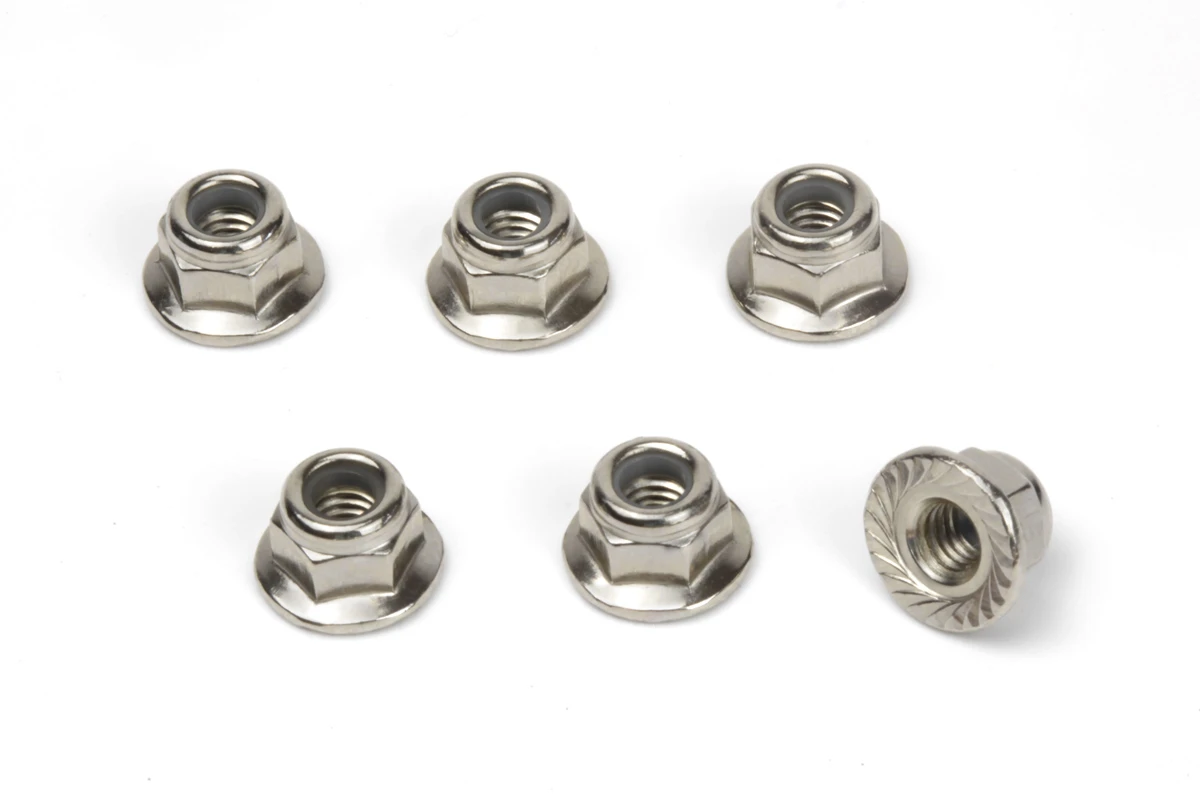 BLACKZON M4 Flanged Lock Nuts (6pcs)