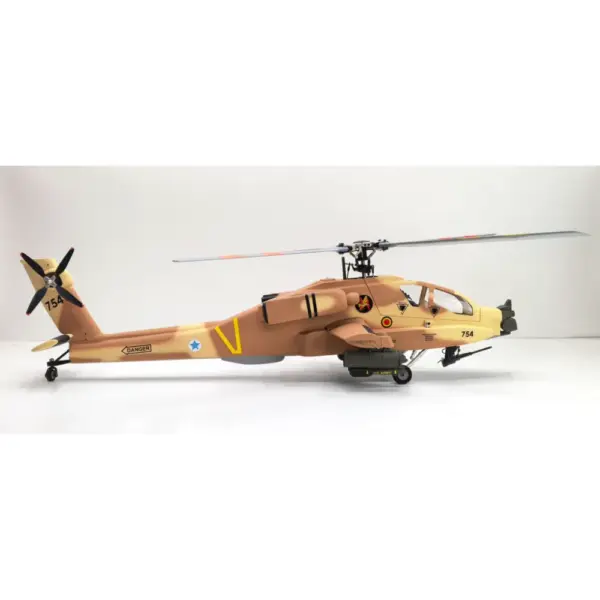 FLISHRC AH-64 Apache (Desert Yellow) RTF Scale RC Helicopter - FL500 V2 500-Class/Size