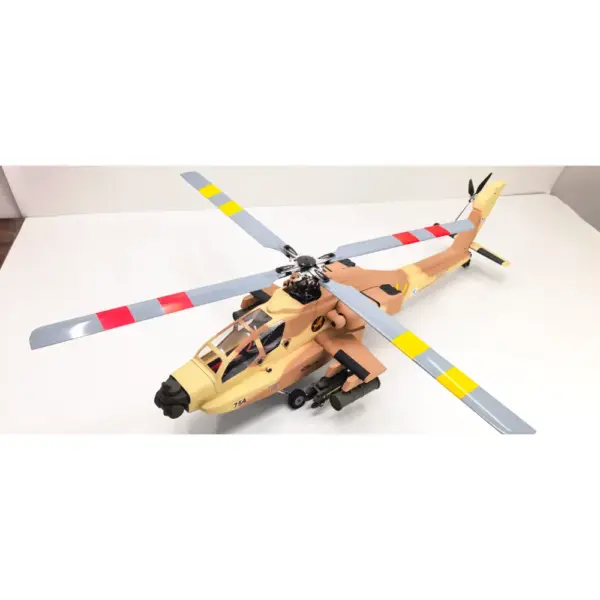 FLISHRC AH-64 Apache (Desert Yellow) RTF Scale RC Helicopter - FL500 V2 500-Class/Size