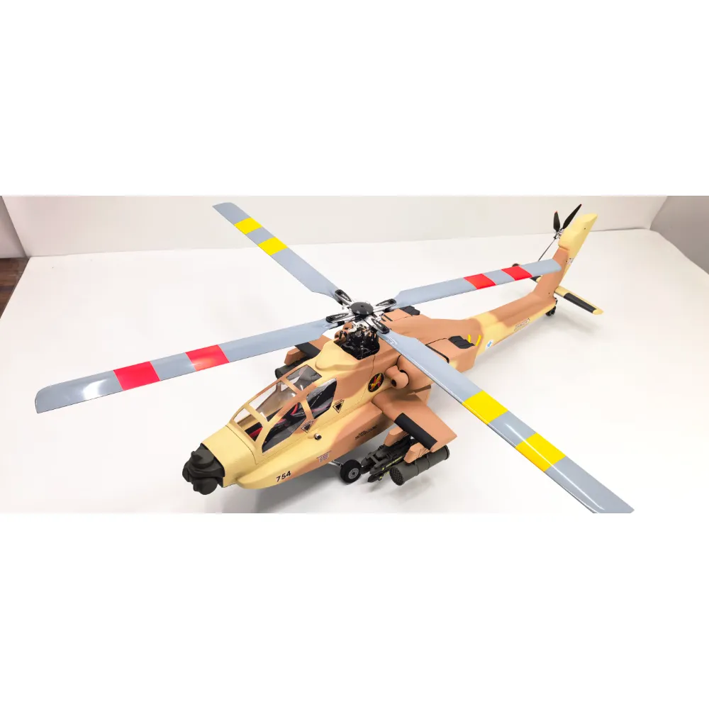 FLISHRC AH-64 Apache (Desert Yellow) RTF Scale RC Helicopter - FL500 V2 500-Class/Size – view 9