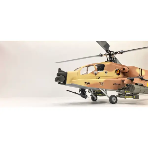 FLISHRC AH-64 Apache (Desert Yellow) RTF Scale RC Helicopter - FL500 V2 500-Class/Size