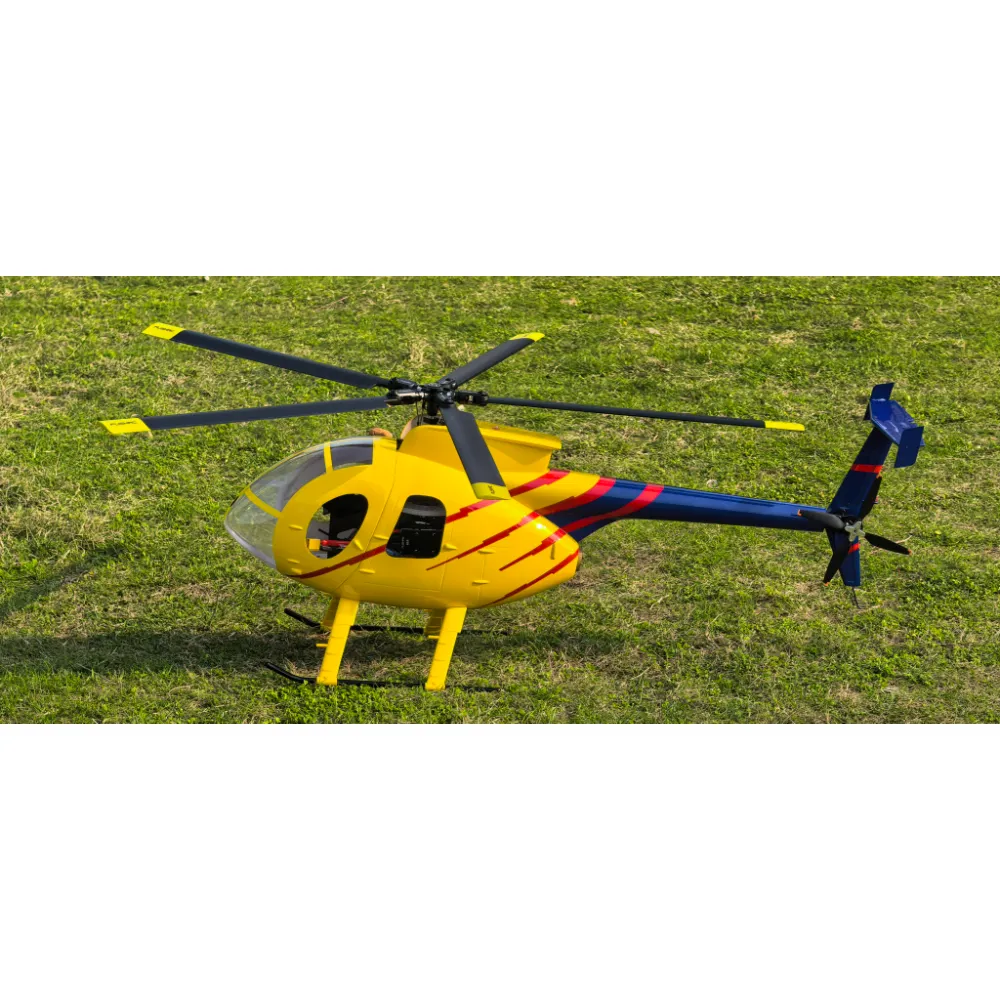 FLISHRC MD500E (Yellow-Blue Painting) RTF FL500 V2 500 Class/Size Scale RC Helicopter – view 3