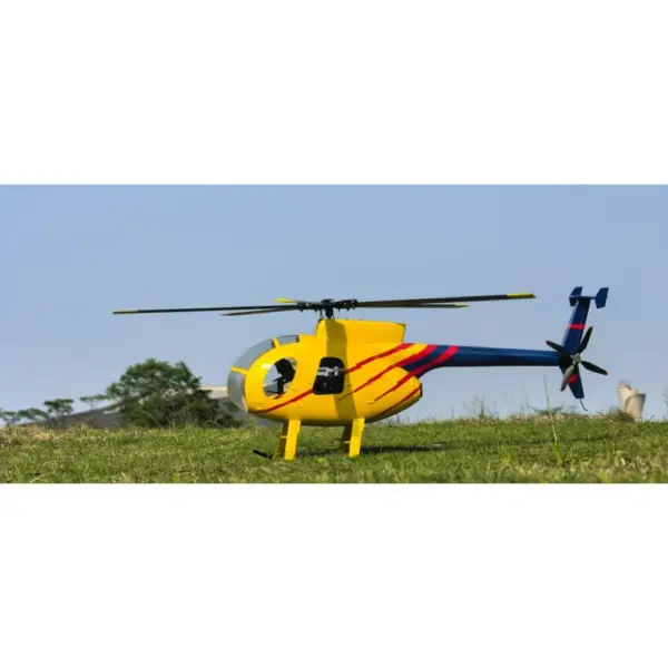 FLISHRC MD500D (yellow-blue painting) RTF FL500 V2 500 Class/Size Scale RC Helicopter