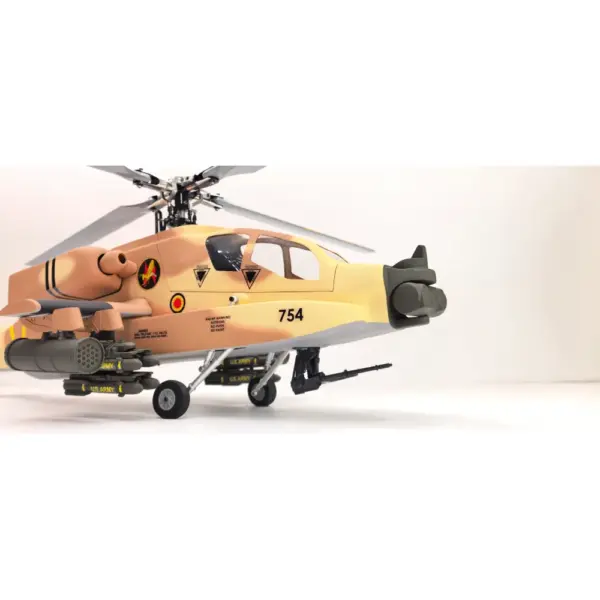 FLISHRC AH-64 Apache (Desert Yellow) RTF Scale RC Helicopter - FL500 V2 500-Class/Size