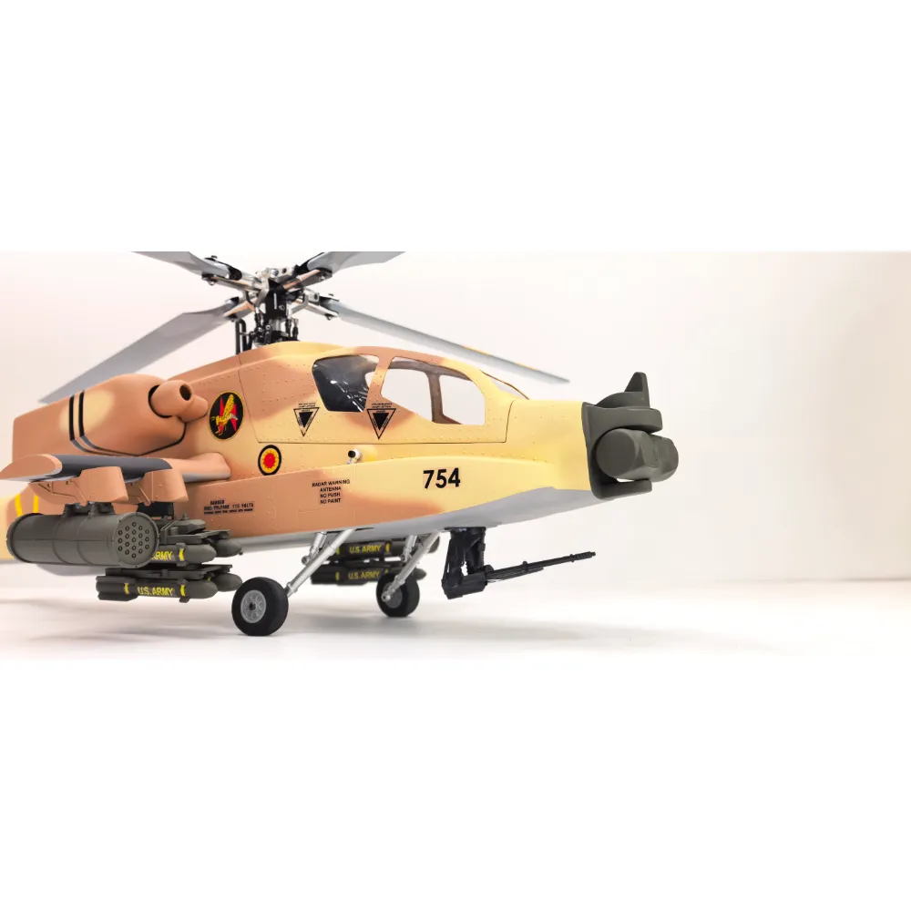 FLISHRC AH-64 Apache (Desert Yellow) RTF Scale RC Helicopter - FL500 V2 500-Class/Size – view 8