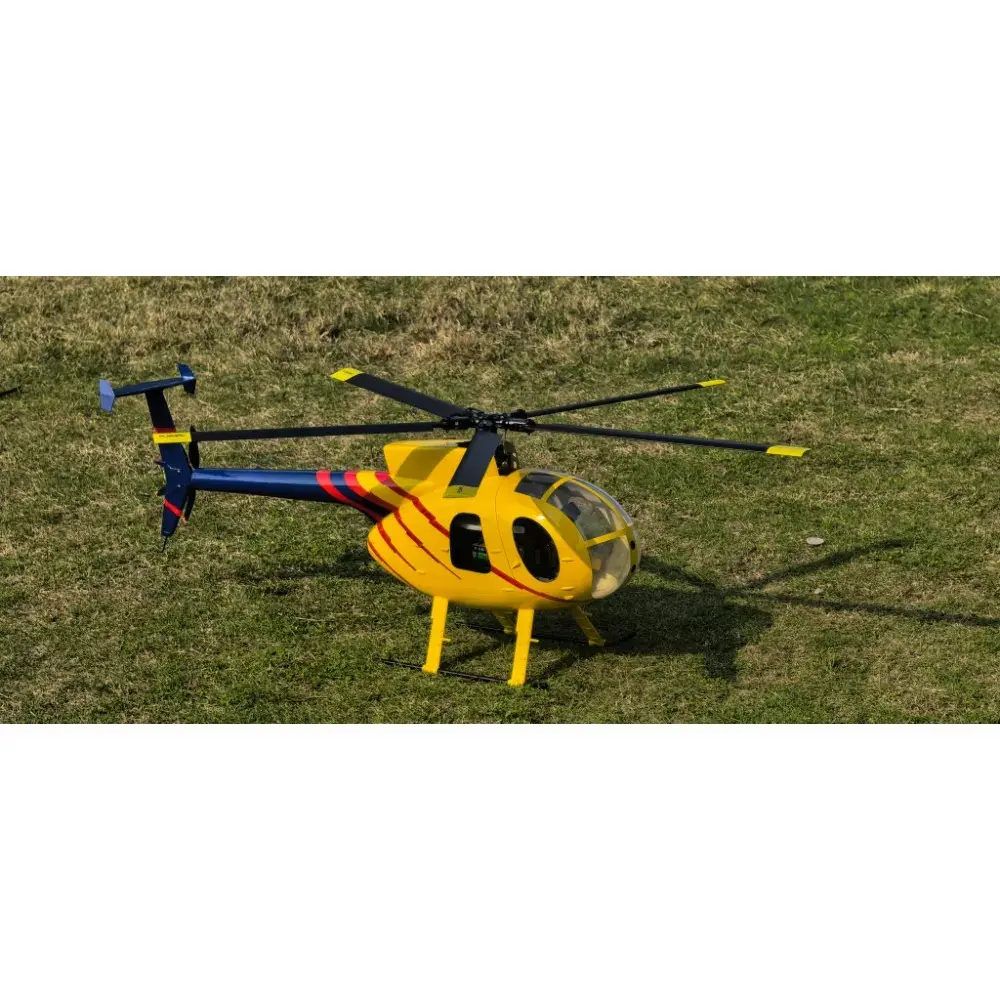 FLISHRC MD500D (yellow-blue painting) RTF FL500 V2 500 Class/Size Scale RC Helicopter – view 3