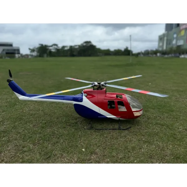 FLISHRC BO105 (Red&Blue&White) RTF FL500 V2 500 Class/Size Scale RC Helicopter