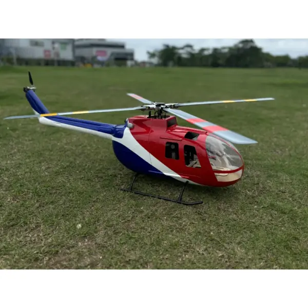 FLISHRC BO105 (Red&Blue&White) RTF FL500 V2 500 Class/Size Scale RC Helicopter