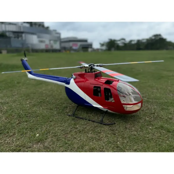 FLISHRC BO105 (Red&Blue&White) RTF FL500 V2 500 Class/Size Scale RC Helicopter