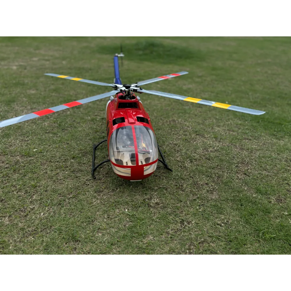 FLISHRC BO105 (Red&Blue&White) RTF FL500 V2 500 Class/Size Scale RC Helicopter – view 4