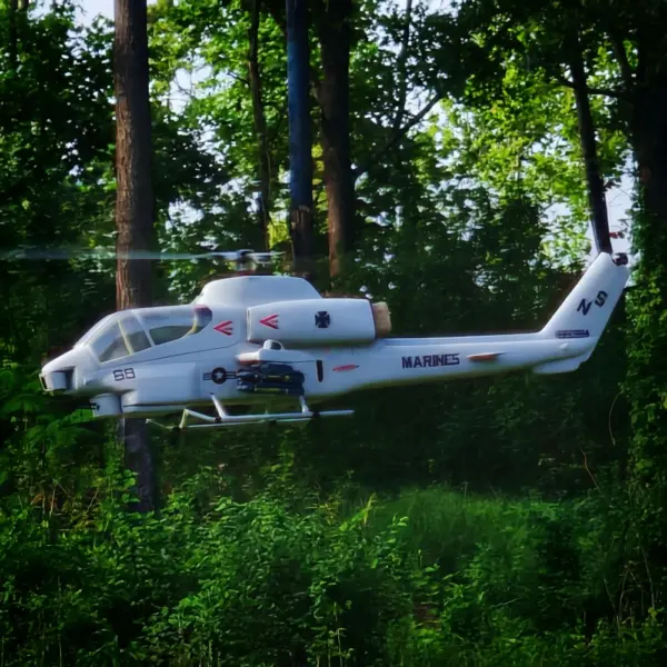 FLISHRC AH-1 Cobra (Gray) RTF Scale RC Helicopter - FL500 V2 500 Class/Size