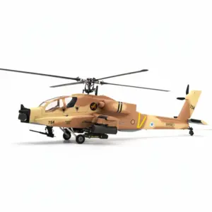 FLISHRC AH-64 Apache (Desert Yellow) RTF Scale RC Helicopter - FL500 V2 500-Class/Size