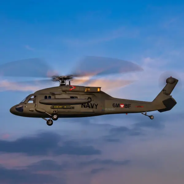 FLISHRC UH-60 BlackHawk (Olive green) RTF FL500 V2 500 Class/Size Scale RC Helicopter