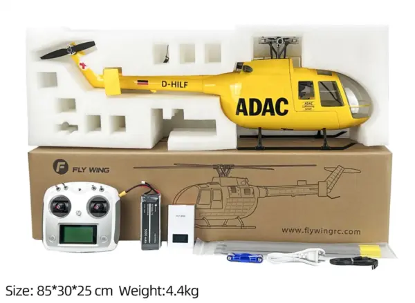 Flywing BO-105 RC Helicopter RTR Grey — Repaired Fuselage – view 10