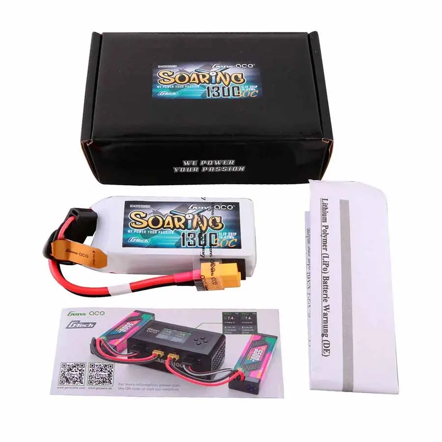 Gensace Soaring Lipo 3s 11.1v-1300-30c (Xt60) 71.5x21mm 110g G-Tech – view 5