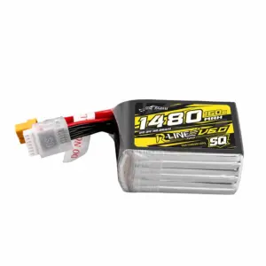 Gensace Tattu-R V6 Lipo 6s 1480mah-160c (Xt60) 77.3x37.6x36.6mm 220g
