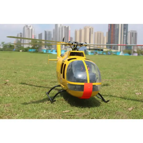 FLISHRC BO105 (Yellow) RTF FL500 V2 500 Class/Size Scale RC Helicopter