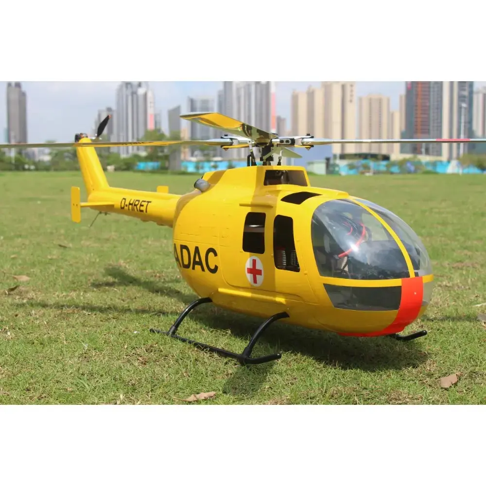 FLISHRC BO105 (Yellow) RTF FL500 V2 500 Class/Size Scale RC Helicopter – view 4
