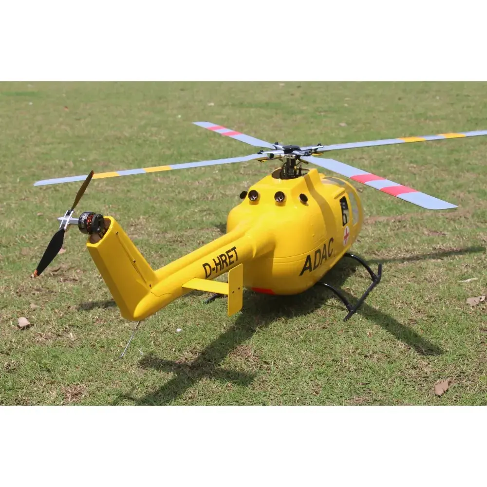 FLISHRC BO105 (Yellow) RTF FL500 V2 500 Class/Size Scale RC Helicopter – view 5