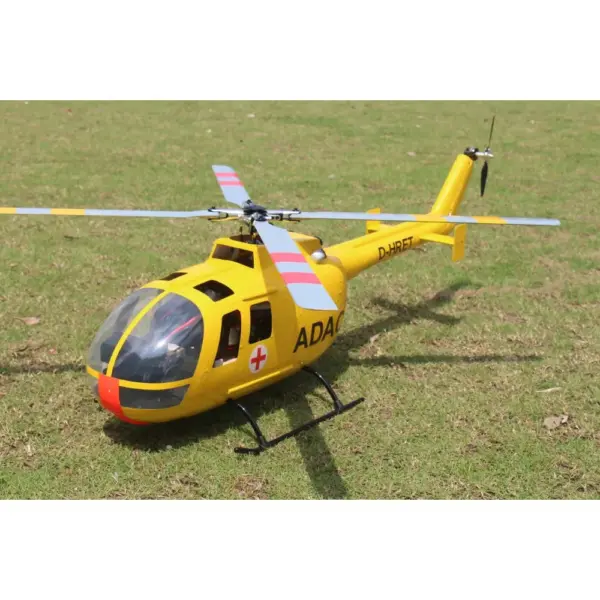 FLISHRC BO105 (Yellow) RTF FL500 V2 500 Class/Size Scale RC Helicopter