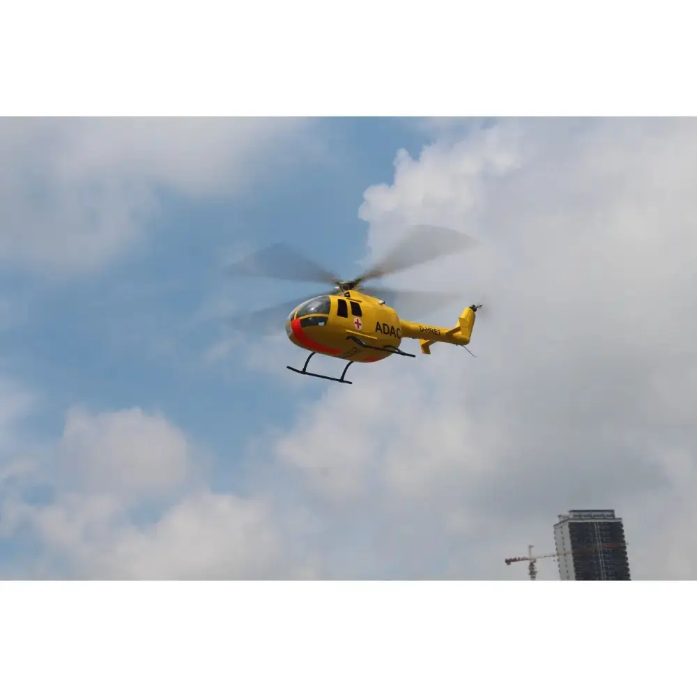 FLISHRC BO105 (Yellow) RTF FL500 V2 500 Class/Size Scale RC Helicopter – view 10