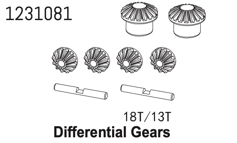 Differential Gear Set 18T/13T CR4.4