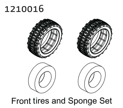 Front Tire & Sponge Set - Buggy (2)