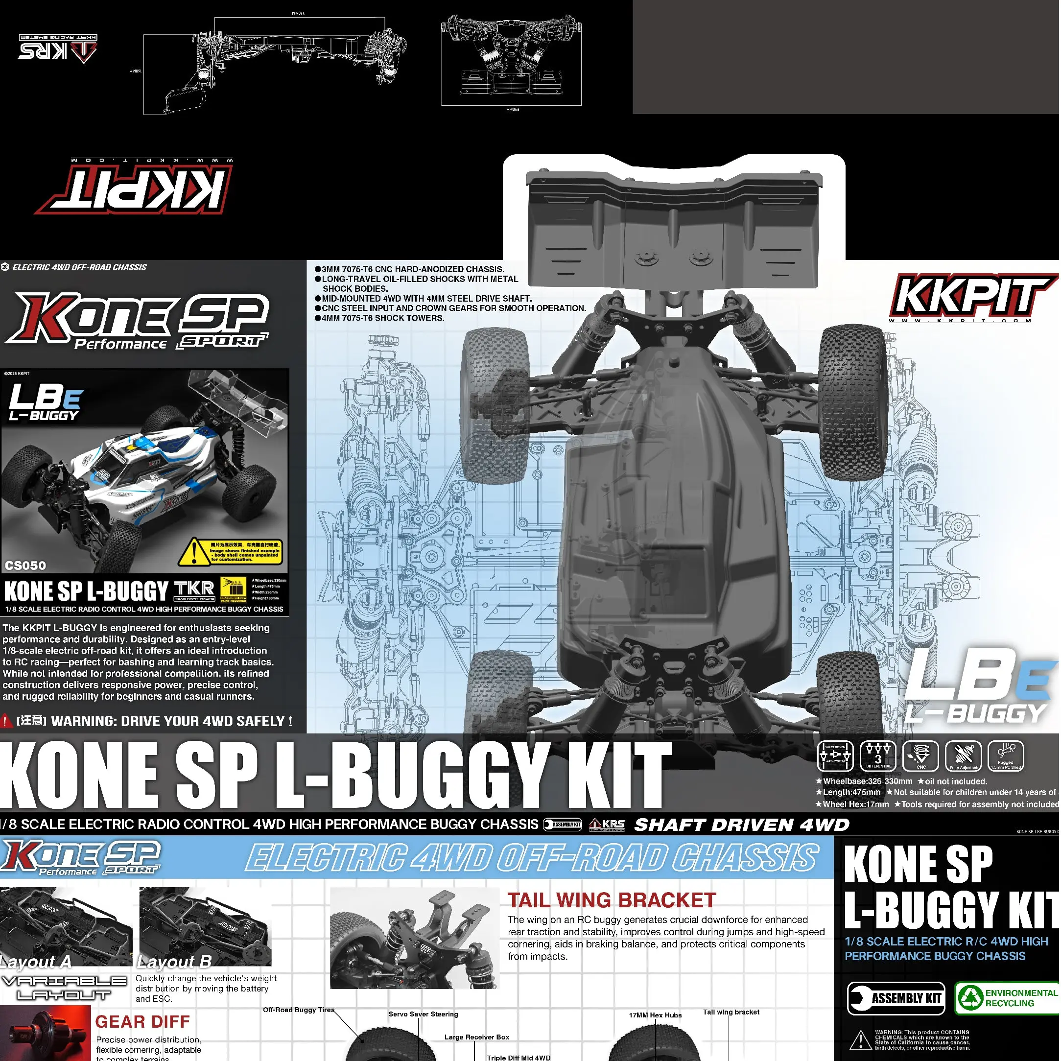 KKPIT LBE 1/8 Scale Buggy RTR – RC Car – view 6