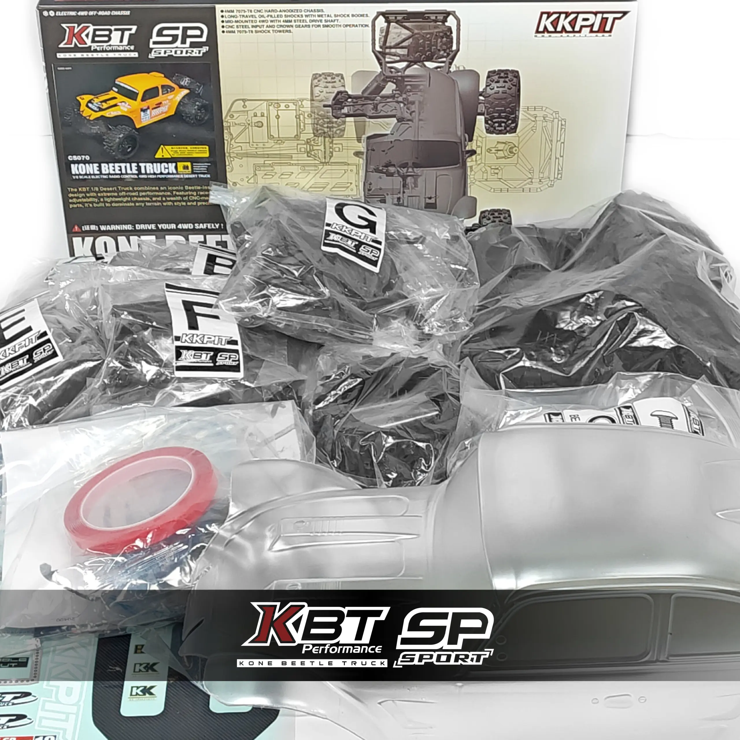 KKPIT KBT 1/8 Scale Beetle Truck RTR – RC Monster Truck – view 4