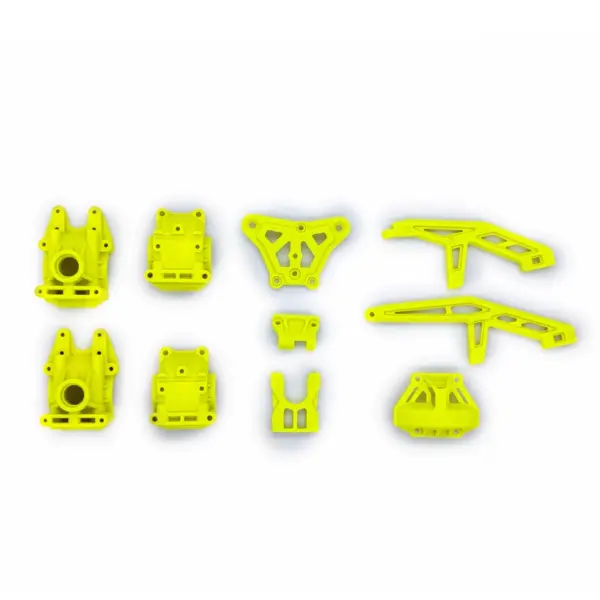 10038K Gear Box Case Set&Chassis Brace Set(Yellow)