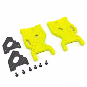 10041K FRONT LOWER SUSPENSION ARM+CARBON FIBER BOARD SET (Yellow)