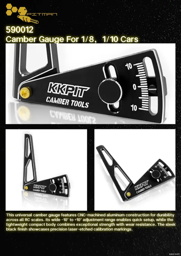 590012 camber Gauge For 1/8，1/10 Cars