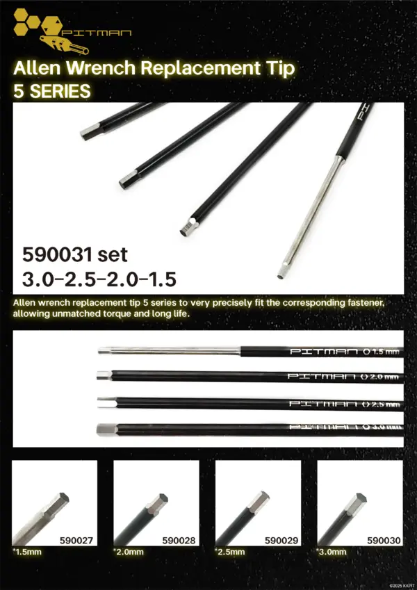 590027 Allen Wrench Replacement Tip 5 SERIES 1.5 x 100 mm