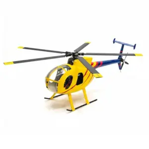 FLISHRC MD500D (yellow-blue painting) RTF FL500 V2 500 Class/Size Scale RC Helicopter
